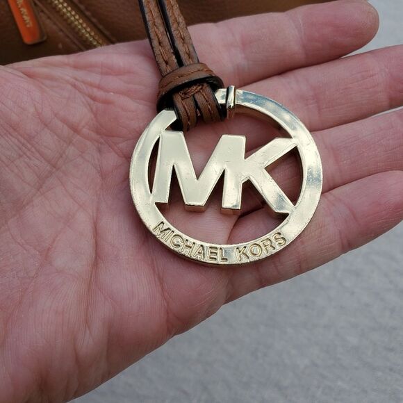 Michael Kors Large Pebbled Leather Satchel Purse Shoulder Bag - Picture 9 of 13